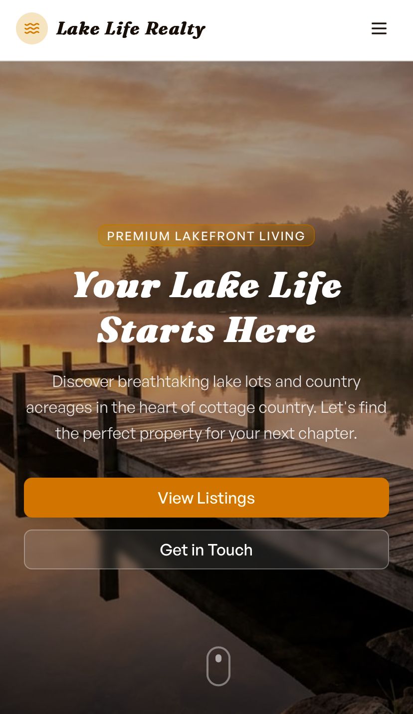 Lake Life Realty website screenshot